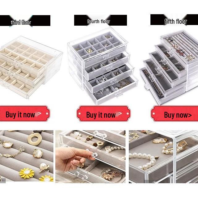 Многоярусная шкатулка для украшений для серег и мелких предметов - Домашнее хранение и организация