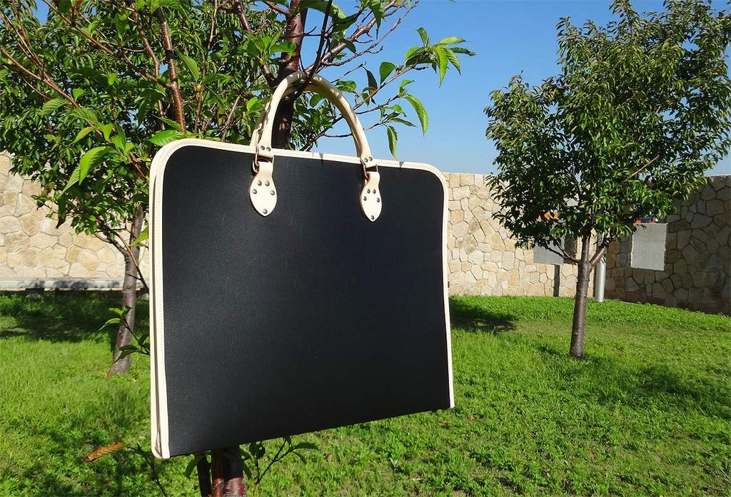 NULO A3 чертеж черный цвет кожа pp×кожаный чехол/портфель/сумка для уроков/футляр для партитур/дизайнер/архитектор/координатор интерьера/матовый (6