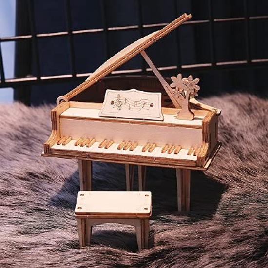 3D Деревянный Пазл TG402 Рояль с Японскими Инструкциями Tsukurundesu®