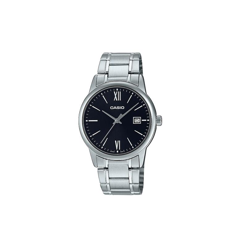 Casio Серия STANDARD простой ретро маленький круглый часы business casual мода кварцевый механизм стальной ремешок японский и корейский MTP-V002D-1B3