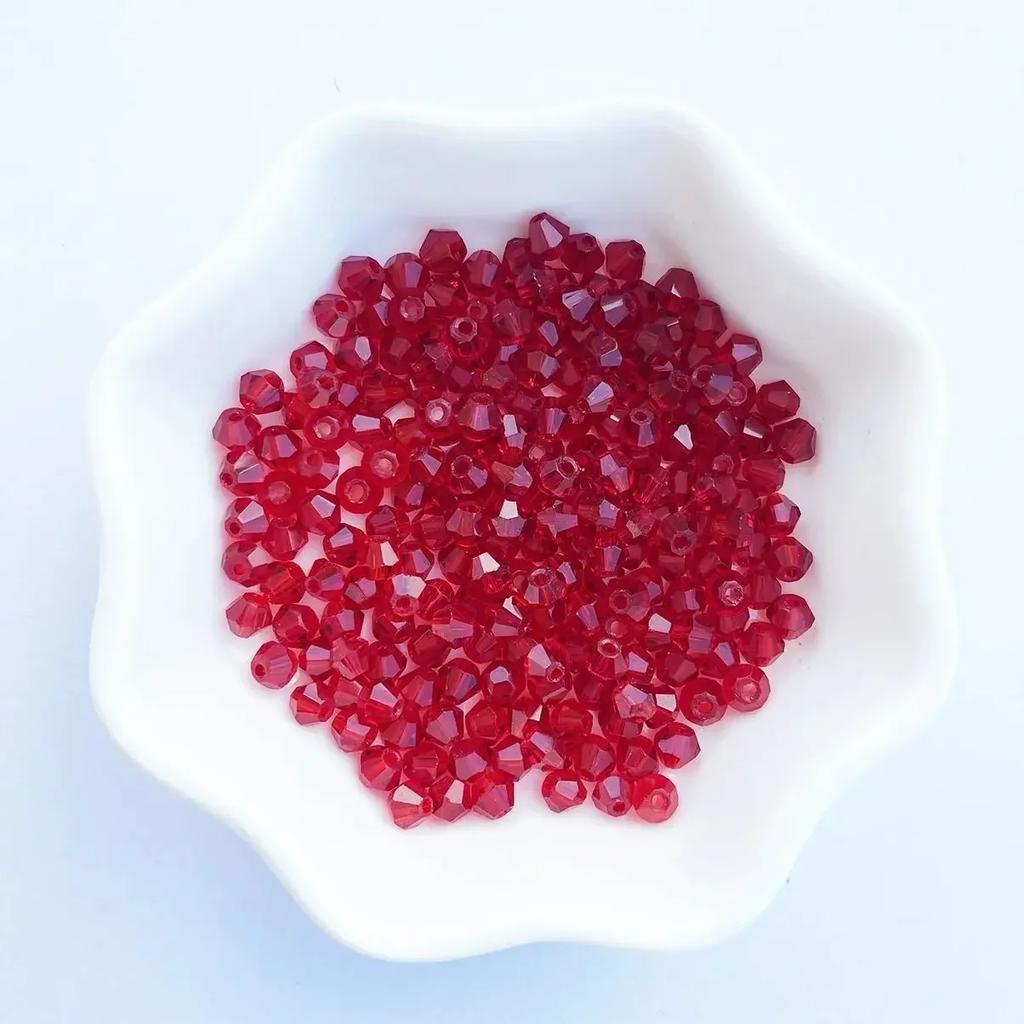 100 шт 4 мм стеклянные бусины в форме биконуса граненые хрустальные бусины для изготовления ювелирных изделий своими руками браслет ожерелье серьги бисер