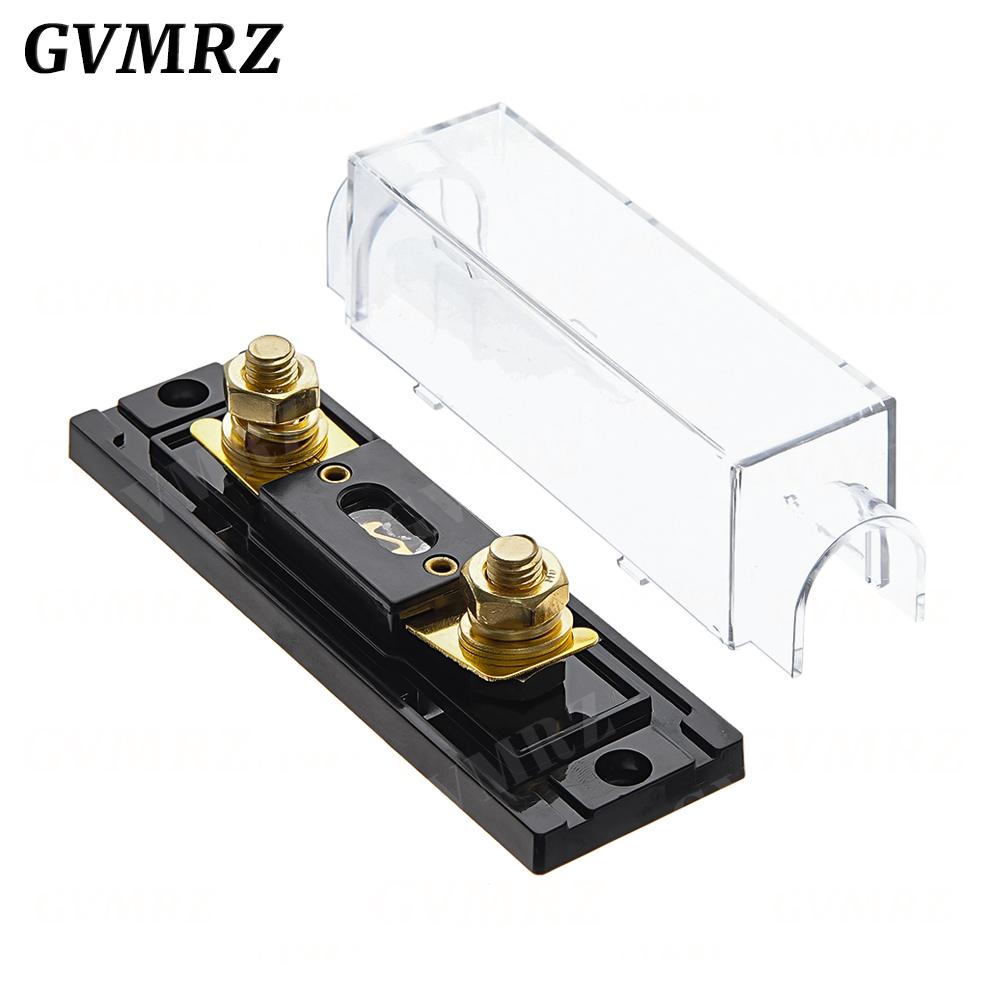 1set ANL-H ANL-B Transparent Car Fuse Box ANL Fuse Holder Distribution in line 0 4 8 GA Positive With ANL Fuse Fusible 100A 200A