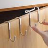 1PC Stainless Steel Free Punching Cabinet Door Without Trace Hook S-type Door Hanger Hanger Door Back Coat Hook Small Hook