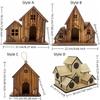 Creative Rainproof Wooden Bird House Ventilation Decorative Bird Villa Handmade Hatching Nest Outdoor Garden