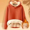 Men Sweatshirt Long Sleeve Loose Padded Drawstring Men Winter Hooded Sweatshirt Daily Wear