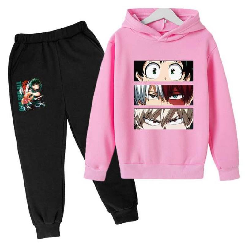 Kids Sportswear Kids My Hero Academia Clothing Sets Baby Boy Girls Fashion Anime Suits Cartoon Hoodie Sweater+pants