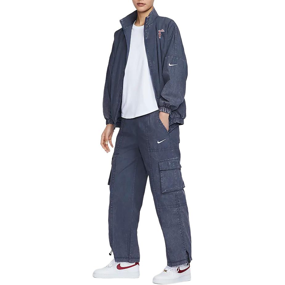 Nike Спортивные тканые повседневные брюки женские Молния Синий HF6290-449