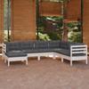 Day and Night - Day and Night Garden Furniture 8 Pieces with White Pine Wood Cushions