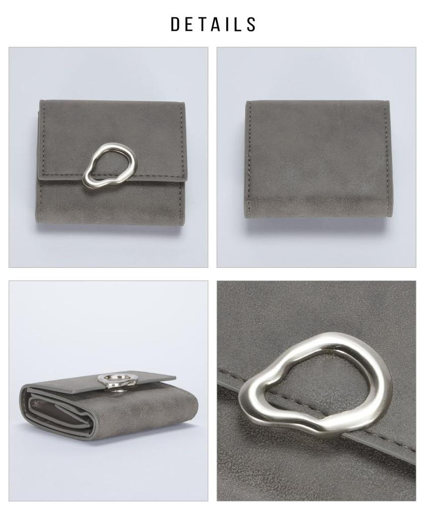 Женский трехскладной кошелек Altro Rose Gray, тонкий, компактный, складной, простой в использовании, с имитацией натуральной кожи, простой дизайн, включает монетницу, мини,