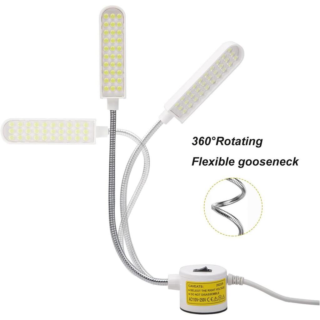 Промышленный светодиодный светильник 1 Вт 2 Вт 3 Вт портативный магнитный гусиная шея рабочий светильник швейная машина крепкий европейский штекер подвесной гибкий мощный