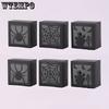 WTEMPO Складные бумажные подарочные коробки для Хэллоуина своими руками, забавные квадратные прозрачные окна, небольшие упаковочные коробки для подарков, декор для вечеринок, коробки для угощений