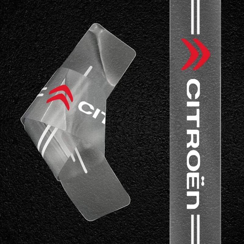 4 шт. Прозрачная декоративная наклейка-значок для защиты порога автомобиля для Citroen ELYSEE DS5 DS5LS C4L DS3 DS4 DS6 C1 C2 C3 C4 C5 C6