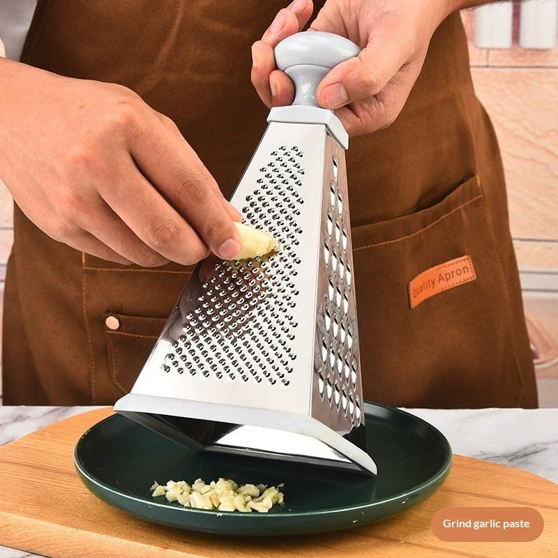 Многофункциональная овощерезка из нержавеющей стали с 4 сторонами, кухонный инструмент, коробка-терка, многоцелевая кухонная терка