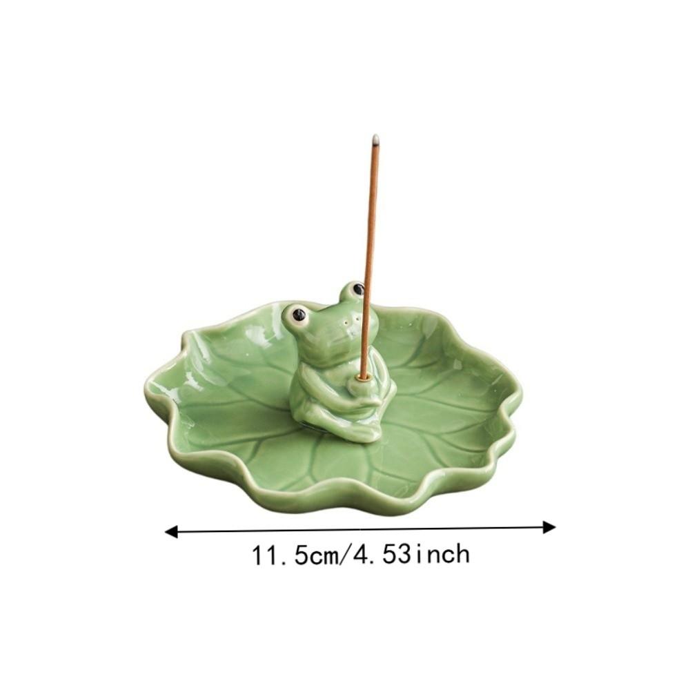 Frog Incense Stick Burner Ceramic Censer Holder Home Decor Incense Burner Zen Space