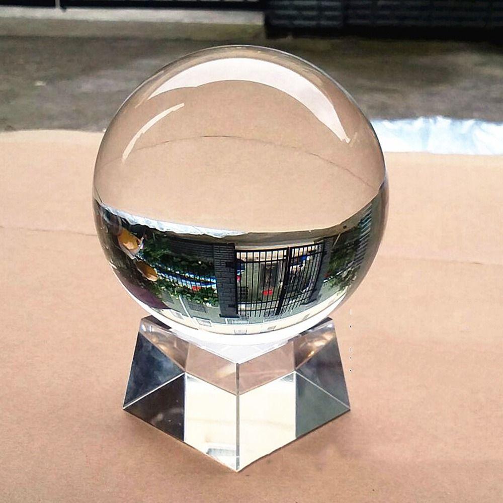 Home Decoration LED Glass Sphere Holder Multi Color Changing Decorative Crystal Ball Stand Square Round Groove