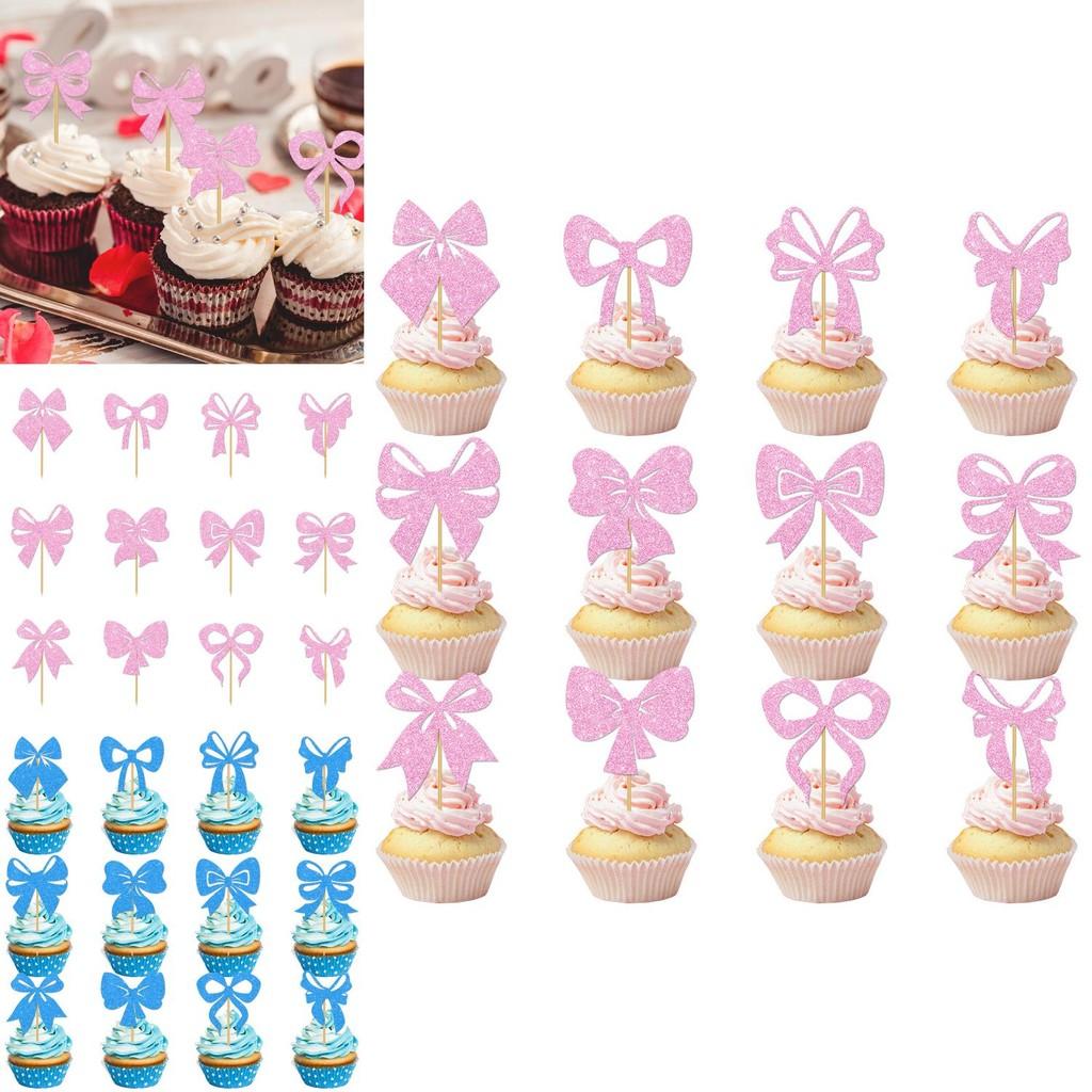 Wedding Centerpiece Party Decor With Glitter Paper Bows And Flags For Elegant Events