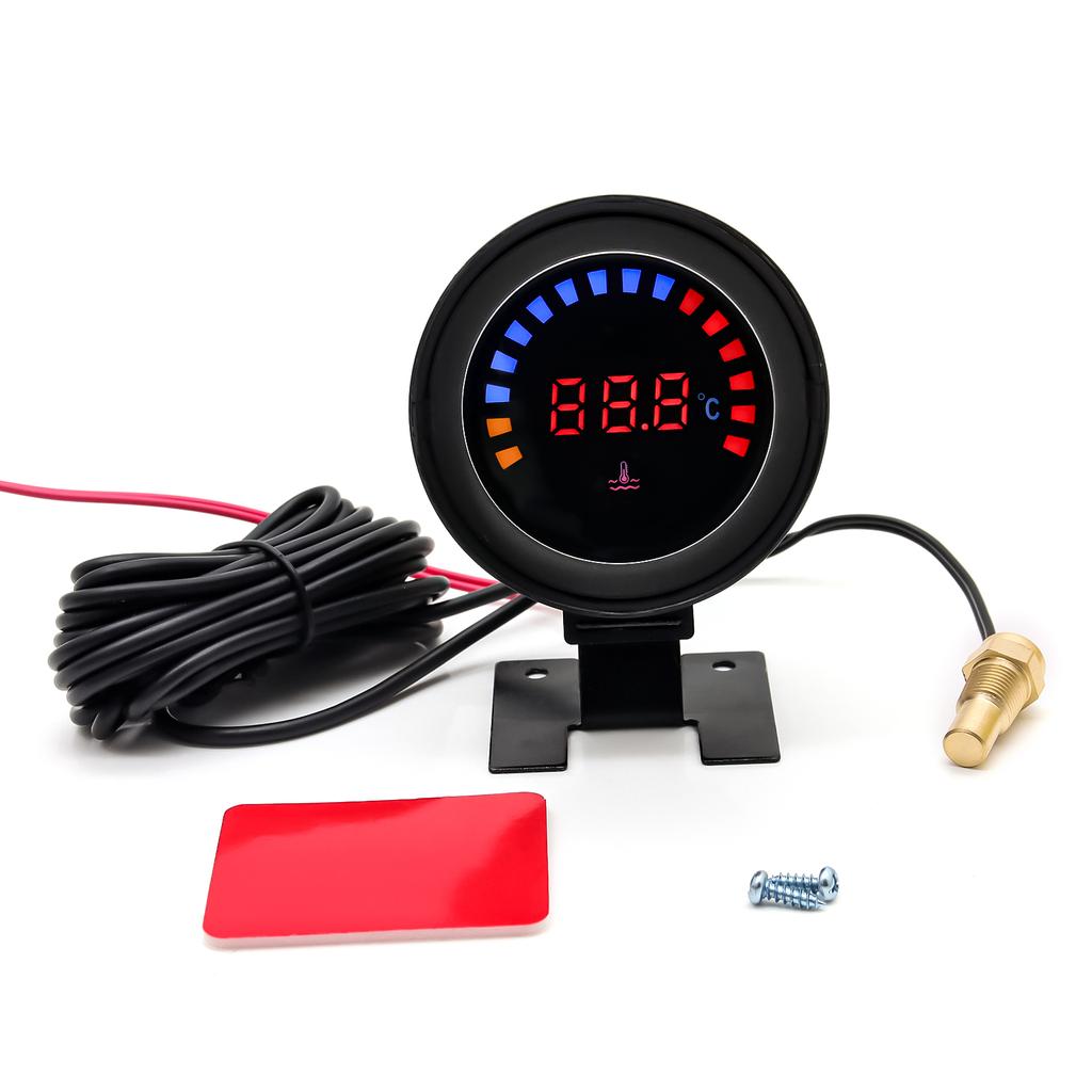 LCD Digital Water Temperature Gauge with 10mm Sensor Water Temp Meter For Car Gauge Modification Celsius Meter 12V/24V