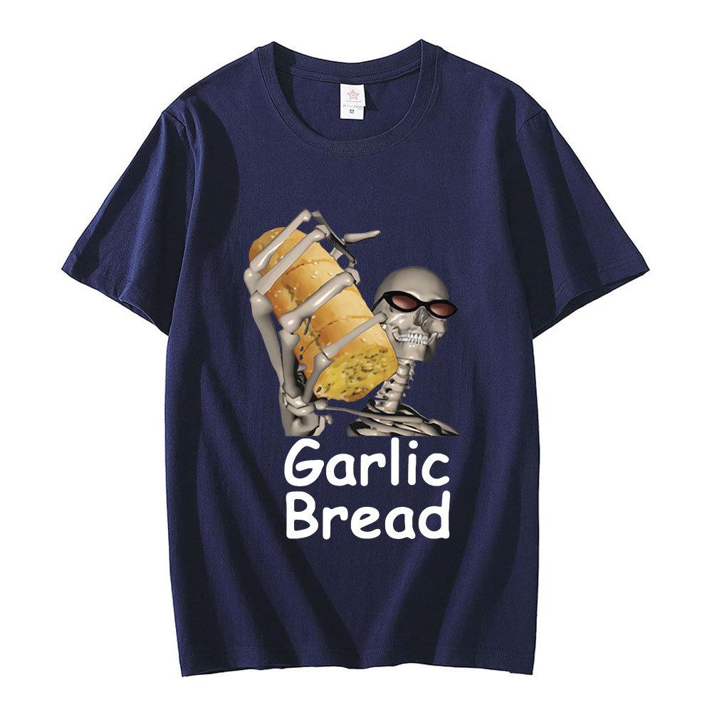 Мужская футболка с принтом «Чесночный хлеб», винтажная хлопковая футболка с коротким рукавом для мужчин и женщин