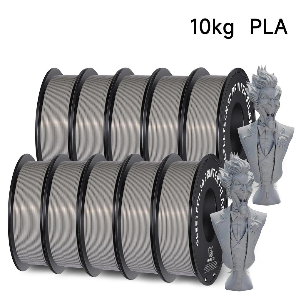 GEEETECH  In One Box 10Kg Matte/PETG/Silk PLA/TPU/ABS+ 3D PLA Filament 1.75mm Spool Wire For 3D Printer Material,Safety
