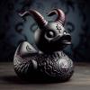 Death Rock Duck Statue Mysterious Devil Elements Devil Duck Ornaments Dashboard Car Interior Decoration Car Accessory