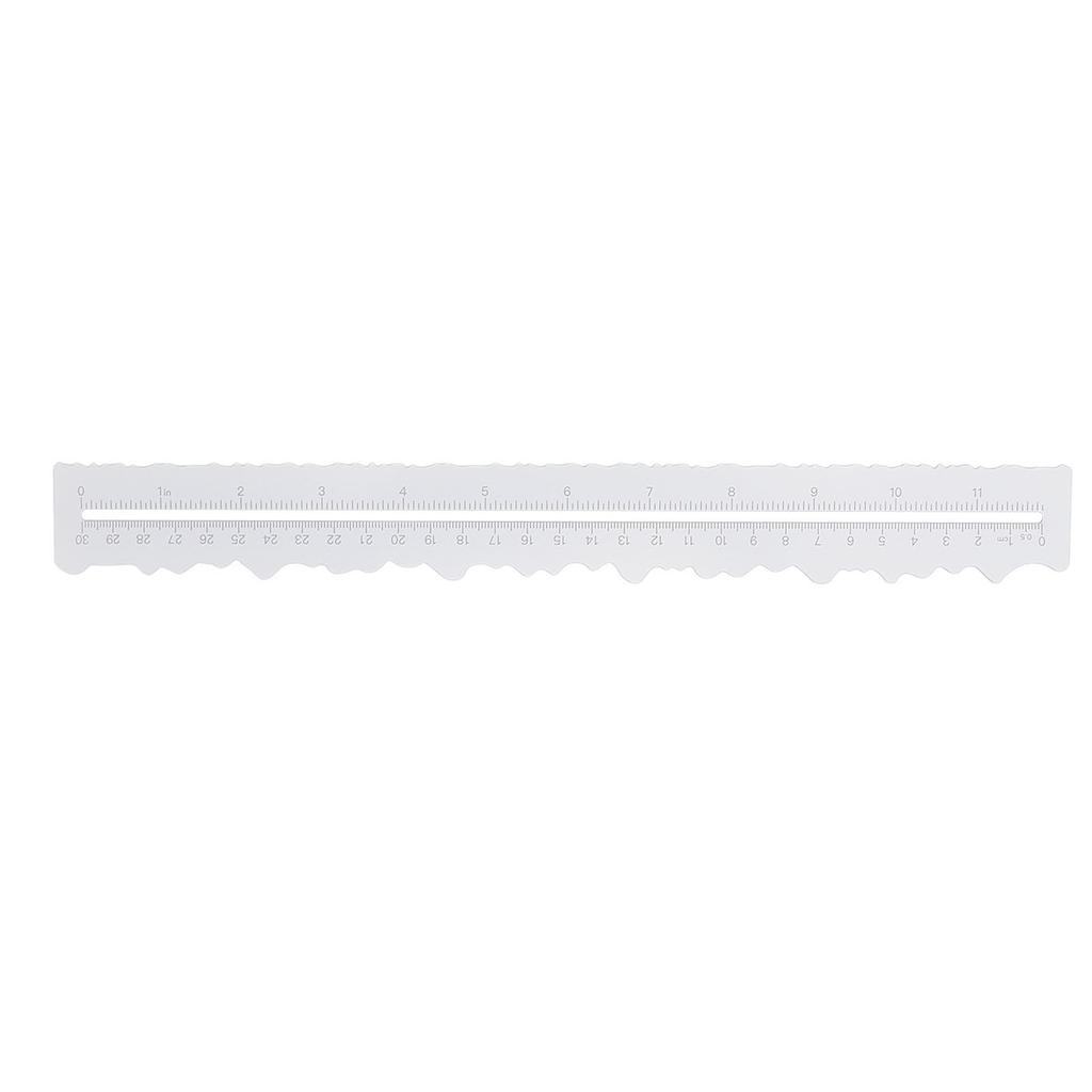 Paper Tearing Ruler Plastic Double Sided Deckle Edge Ruler for Crafting Activities