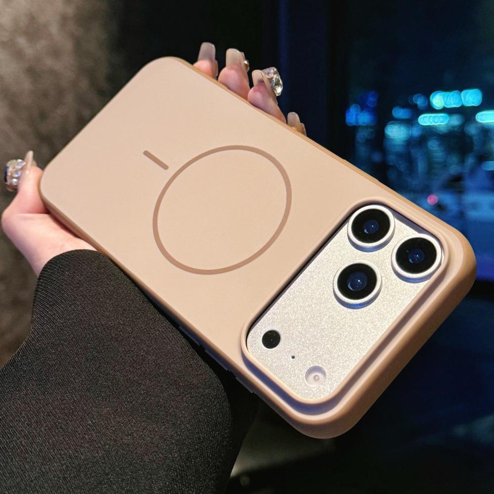 Матовый чехол из жидкого силикона с магнитом для Magsafe, мягкий чехол для iPhone 17 15 16 14 13 12 11 Pro Max, официальная крышка для беспроводной зарядки
