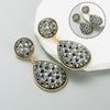 Diamond Elegant Earrings Women's Frosted Earrings Inlaid Color Geometric Water Drop Long