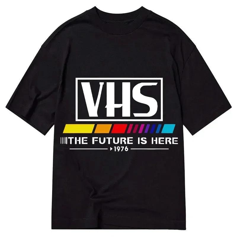 THE FUTURE IS HERE 1976 Printed Retro Cotton Tshirt for Men and Women Fashion Short Sleeved Shirt SpringSummer New Collection