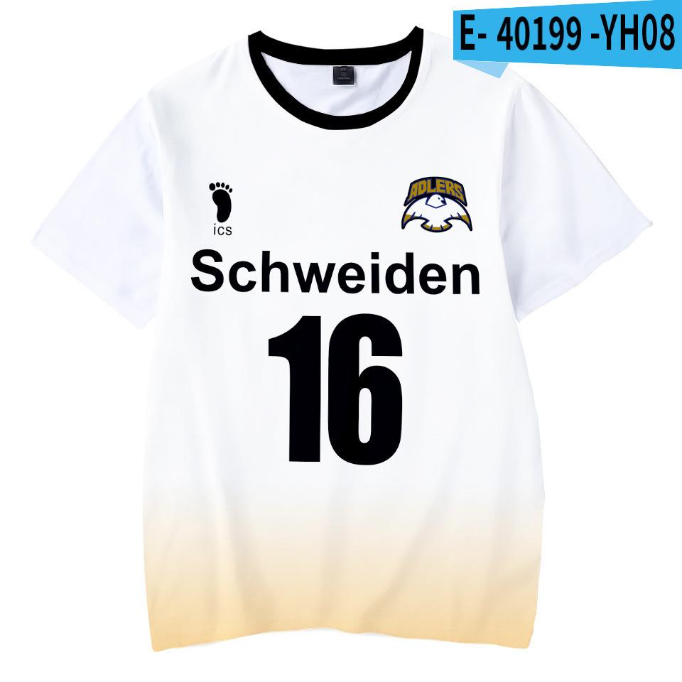 Летняя футболка с круглым вырезом и 3D-принтом волейбольной команды «Черные волки» для молодежи, модная повседневная мужская футболка с коротким рукавом