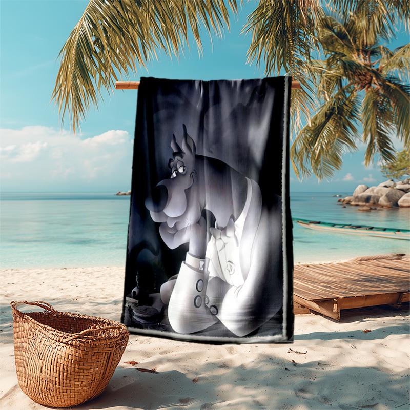 Scoobydoo Dog Portrait Soft Beach Towel Outdoor Vacation Beach Towel Outdoor Absorbent Bath Towel Blanket Beach Towel Beach Towel For Vacation Photos