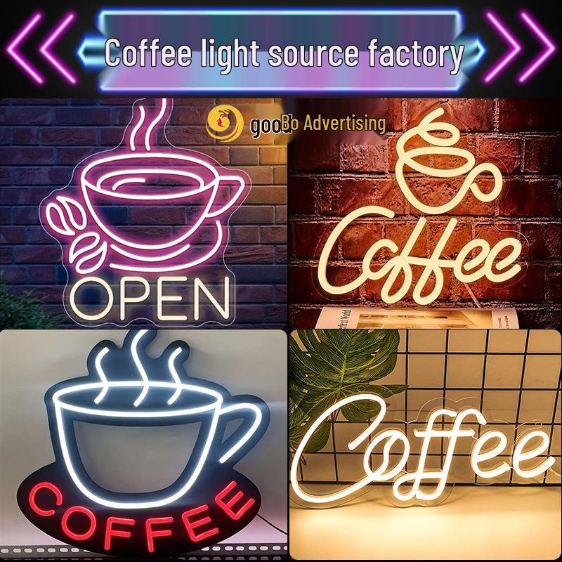 Креативная неоновая LED лампа "Кофе" - Светящийся знак "Чашка чая" для декора бара и кафе