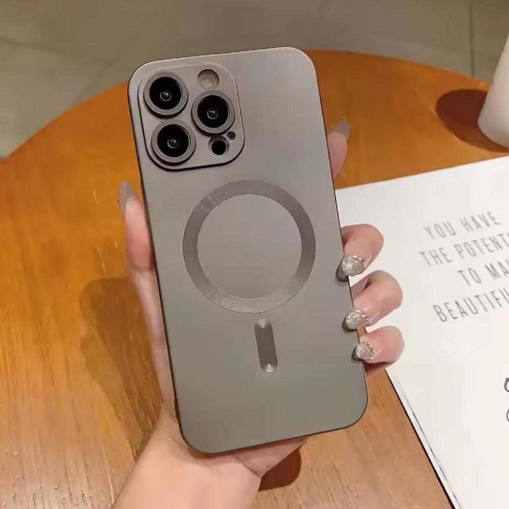 Роскошный Мягкий Магсейф Силиконовый Матовый Чехол для Телефона Для iPhone 11 12 13 14 15 16 Pro Max Plus Магнитный Бампер Задние Чехлы Крышка