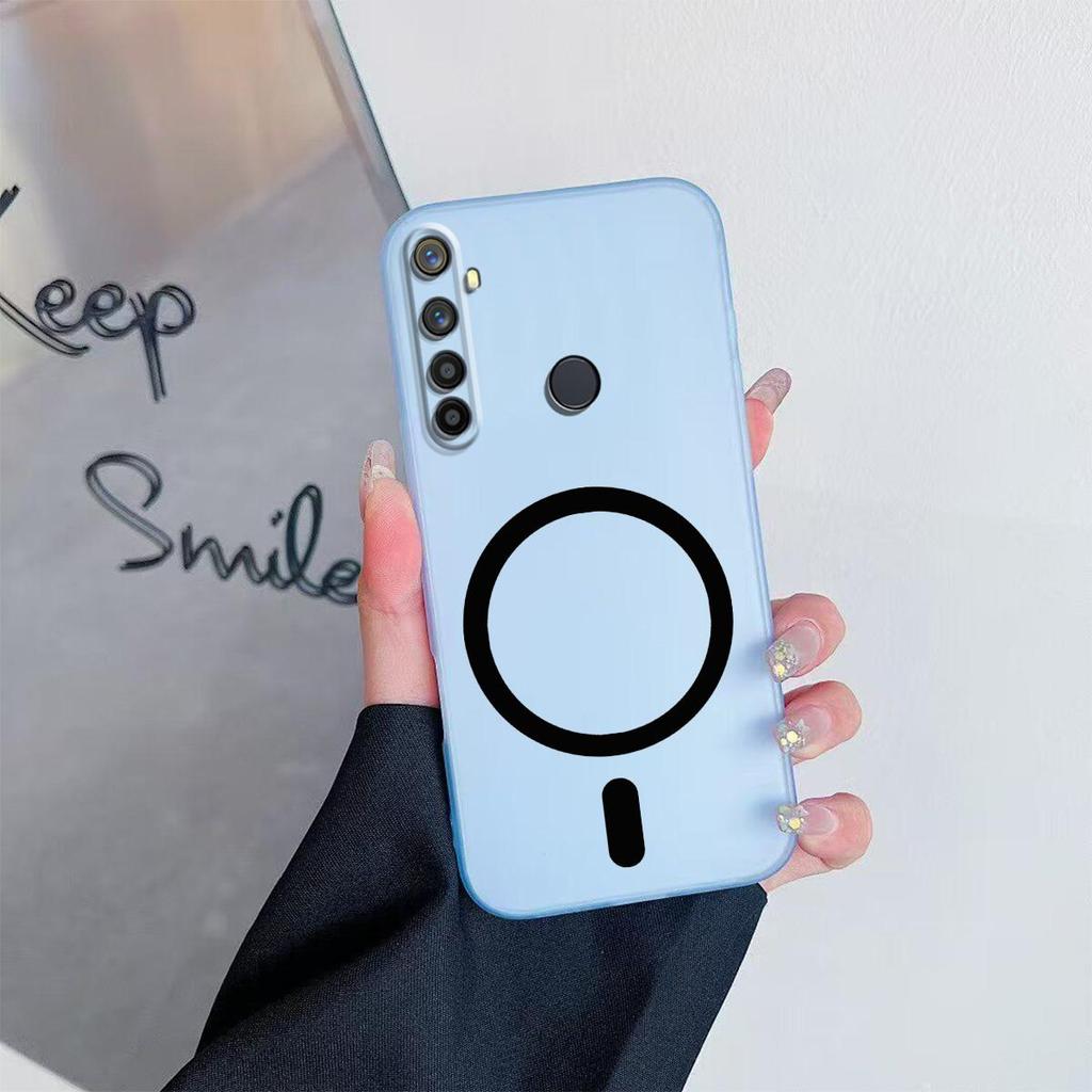 Чехол для realme 5 Pro Премиальный Магнитный Матовый Защитный Чехол для Телефона