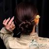 Винтажная заколка для волос Lotus Emit Light в китайском стиле с кисточками для женщин и девочек, аксессуары для волос