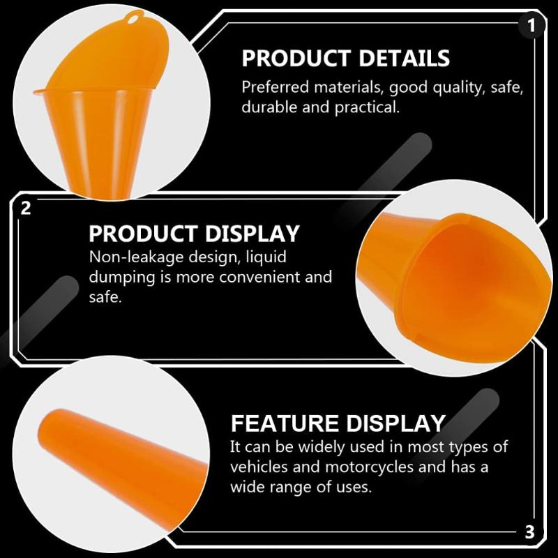 1/4Pcs Anti-splash Car Long Mouth Oil Funnel Filling Tool Gasoline Oil Fuel Plastic Motorcycle Engine Refueling Auto Accessories