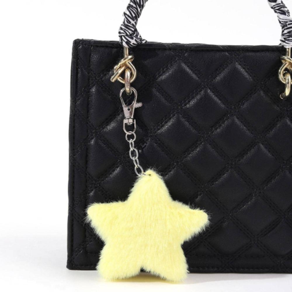 Mini Star Plush Pendant Portable Backpack Hanging Ornament Cute Pentagram Bag Charm Bag