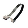 Cablecc Down Angle USB Male To Female Extension Data Flat Slim FPC 200cm for and Printers 2.0 Type-A Cable, FPV, Discs, Scanners,