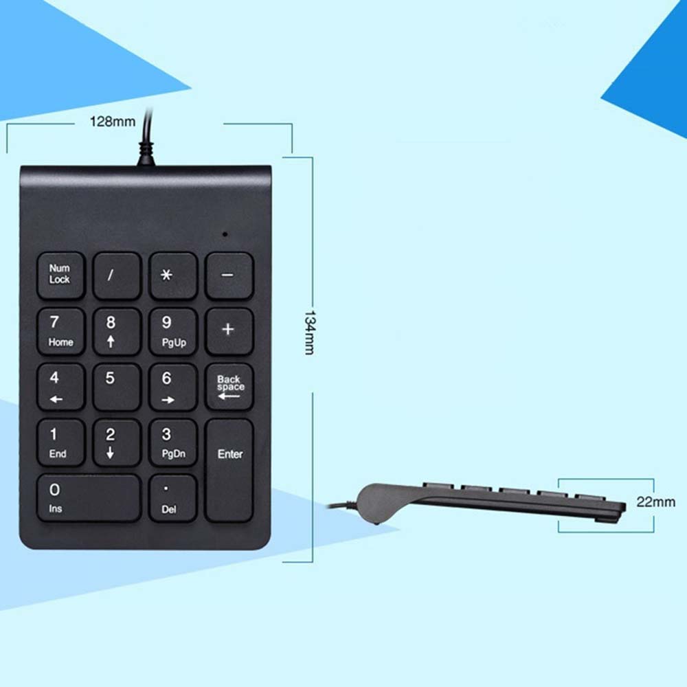 2.4G Portable Wireless Ultra-Thin Numeric Keypad 18 Keys Number Pad Digital Keyboard