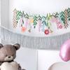 Leaves Flowers Garland Paper Banner Spring Happy Birthday Party Decoration Supplies Kids Girls Favors Home Wall DIY Hanging Flag