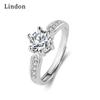 Классическое кольцо Lindon из медного сплава с цирконом, женские ювелирные изделия, свадебный подарок, вечеринка