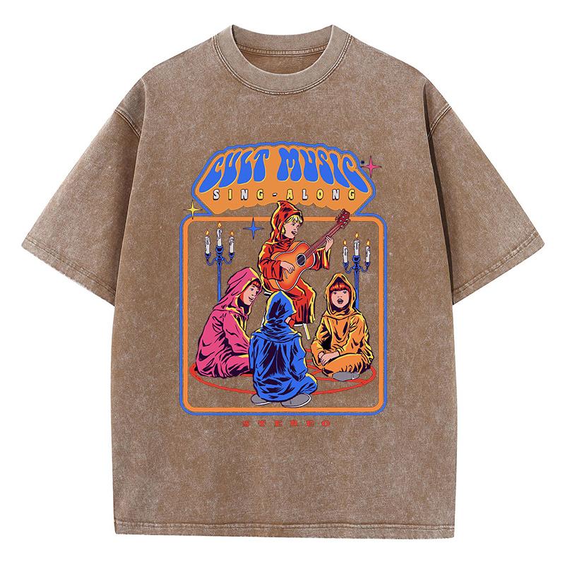 Футболка с принтом Club Music для женщин, стираная, модная футболка Street Tide Distress с коротким рукавом, дышащая, мягкая футболка