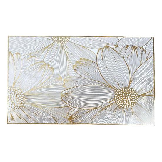 ПВХ-салфетки, изолированные защитные покрытия для стола, цветущие цветы, противоскользящая подставка под чашу, устойчивая к пятнам, элегантный домашний декор