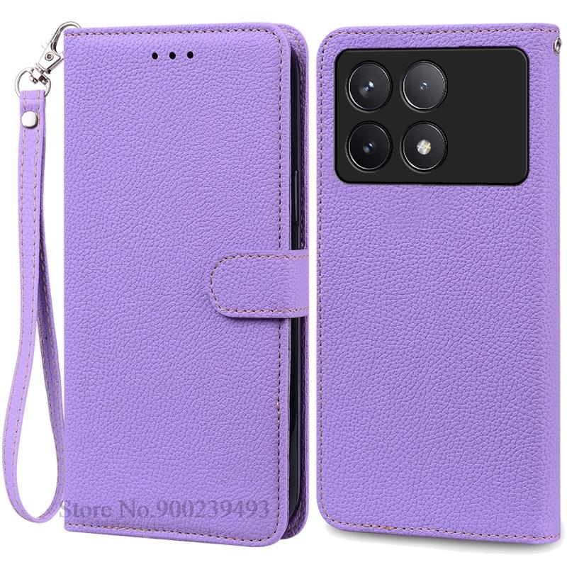 Чехол F6 Pro для POCO F6 Pro, силиконовый кожаный чехол-кошелек, флип-чехол для Xiaomi Poco F6 Pro 5G, чехол-книжка, Fundas