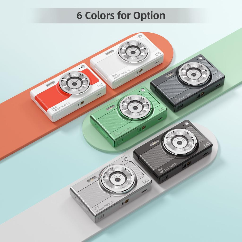 Цифровая камера 1080P Цифровая видеокамера Камкордер 56MP 2.88-дюймовый IPS экран 8X Цифровой зум AF