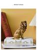Elegant Male Lion Resin Ornament for Office or Home Decor