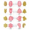 8Pcs Christmas Cookie Tools 3D Biscuit Mold Santa Snowman Tree Elk Cookie Mould Stamp Xmas New Year Party Baking Tools