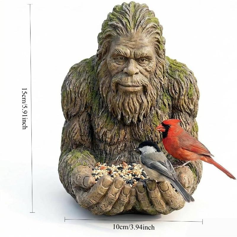 Easter Bigfoot Hanging Bird Feeder Weather Resistant Outdoor Food Holder Patio Lawn Wild Animal Garden Decoration Creative Art