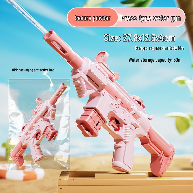 Детский летний водяной пистолет - Конструкция пуш-пул для игр на открытом воздухе с родителями