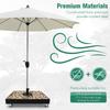 1100lbs Patio Umbrella Base W/ Wheels Umbrella Stand Fillable Cantilever Umbrella Base for Patio Deck Garden Poolside and Lawn