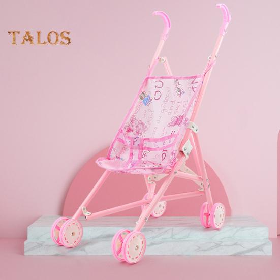 Коляска для кукол, игрушка для малышей, складная коляска для кукол, реалистичная, безопасная, обучающая игрушка, развивающая воображение для девочек, подарок для девочек 3, 4, 5 лет